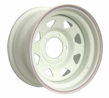 Штампованый диск OFF-ROAD Wheels (стальной усиленный, треугольник мелкий - белый). 7.0 x 15 Уаз Буханка 452 3741 цельнометаллический фургон (1965-2025) 5x139.7xDIA110.0xET25.0