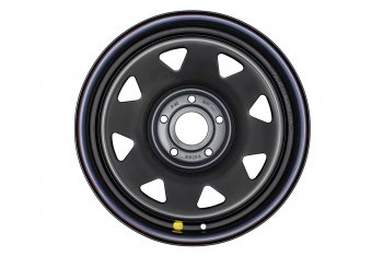 8 449 р. Штампованый диск OFF-ROAD Wheels (усиленный, треугольник мелкий) 8.0x17   (Цвет: черный)  с доставкой в г. Йошкар-Ола. Увеличить фотографию 2