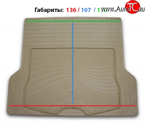 6 699 р. Универсальный коврик в багажник Element-Autofamily (полиуретан) BMW 5 серия E61 универсал дорестайлинг (2003-2007) (бежевый)  с доставкой в г. Йошкар-Ола