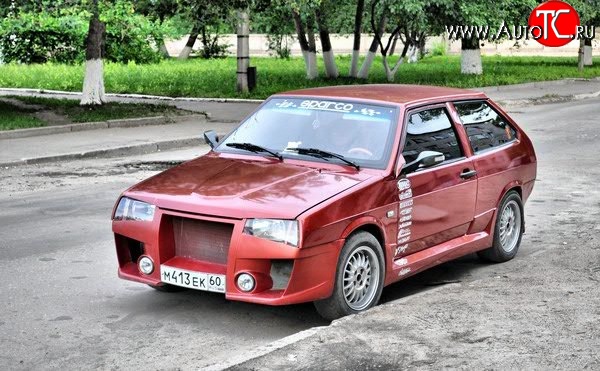 9 599 р. Передний бампер Миллер-2  Лада 2108 - 21099 (Неокрашенный)  с доставкой в г. Йошкар-Ола