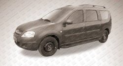 24 799 р. Алюминиевые пороги Slitkoff Optima Black  Лада Ларгус (2012-2024) дорестайлинг R90, рестайлинг R90  с доставкой в г. Йошкар-Ола. Увеличить фотографию 2