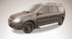 24 799 р. Алюминиевые пороги Slitkoff Optima Silver  Лада Ларгус (2012-2024) дорестайлинг R90, рестайлинг R90  с доставкой в г. Йошкар-Ола. Увеличить фотографию 2