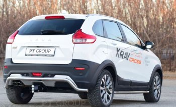 13 999 р. Защита порогов вогнутая Petroil Tuning (Ø51 мм) Лада XRAY Cross (2018-2022) (Нержавеющая полированная сталь)  с доставкой в г. Йошкар-Ола. Увеличить фотографию 2