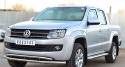 18 549 р. Защита переднего бампера (2 трубыØ63 и 42 мм, нержавейка) SLITKOFF  Volkswagen Amarok (2009-2016) дорестайлинг  с доставкой в г. Йошкар-Ола. Увеличить фотографию 4