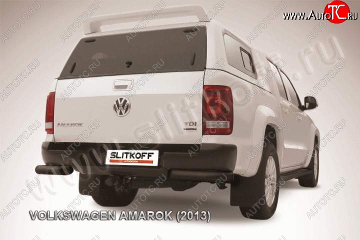 8 999 р. Уголки d76  Volkswagen Amarok (2009-2016) дорестайлинг (Цвет: серебристый)  с доставкой в г. Йошкар-Ола