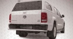 17 399 р. Защита заднего бампера из трубы диаметром 57 мм Slitkoff Volkswagen Amarok дорестайлинг (2009-2016) (Цвет: нержавеющая полированная сталь)  с доставкой в г. Йошкар-Ола. Увеличить фотографию 1