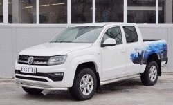 15 699 р. Защита переднего бампера (Ø63 мм, нержавейка) SLITKOFF Volkswagen Amarok рестайлинг (2016-2022)  с доставкой в г. Йошкар-Ола. Увеличить фотографию 2