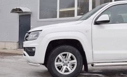 15 699 р. Защита переднего бампера (Ø63 мм, нержавейка) SLITKOFF Volkswagen Amarok рестайлинг (2016-2022)  с доставкой в г. Йошкар-Ола. Увеличить фотографию 4