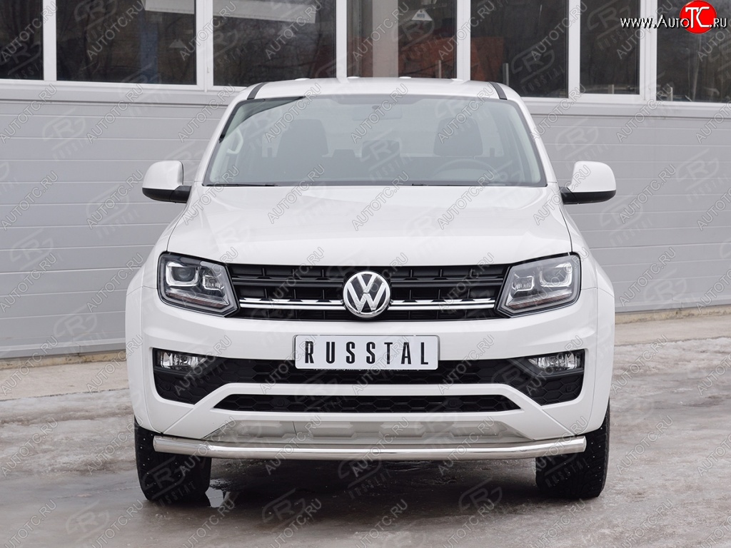 15 699 р. Защита переднего бампера (Ø63 мм, нержавейка) SLITKOFF Volkswagen Amarok рестайлинг (2016-2022)  с доставкой в г. Йошкар-Ола