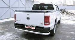 Защита заднего бампера из трубы диаметром 76 мм Slitkoff Volkswagen Amarok рестайлинг (2016-2022)