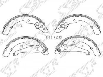 Колодки тормозные SAT (задние) Volkswagen Polo 5 хэтчбек дорестайлинг (2009-2015)