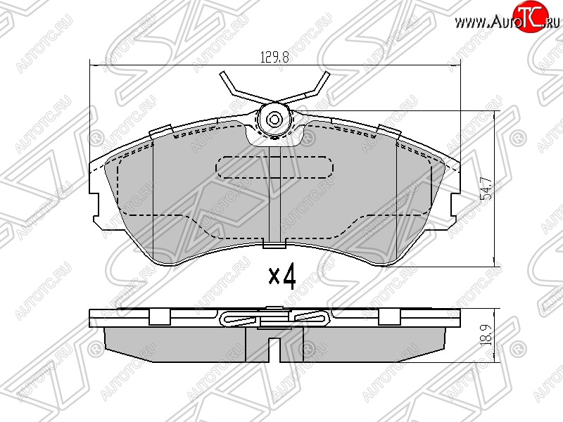 1 599 р. Колодки тормозные SAT (передние)  Volkswagen Caravelle  T4 - Transporter  T4  с доставкой в г. Йошкар-Ола