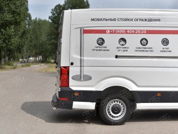 15 549 р. Защита заднего бампера (Ø63 мм, нержавейка) SLITKOFF Volkswagen Crafter 2 (2017-2025)  с доставкой в г. Йошкар-Ола. Увеличить фотографию 2