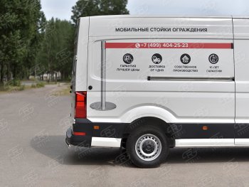 13 399 р. Защита заднего бампера (Ø75х42 мм, нержавейка) Russtal Volkswagen Crafter 2 (2017-2025)  с доставкой в г. Йошкар-Ола. Увеличить фотографию 3