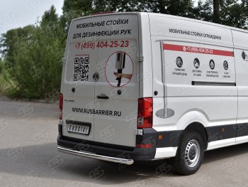 18 849 р. Защита заднего бампера (Ø76 мм, нержавейка) SLITKOFF Volkswagen Crafter 2 (2017-2024)  с доставкой в г. Йошкар-Ола. Увеличить фотографию 3