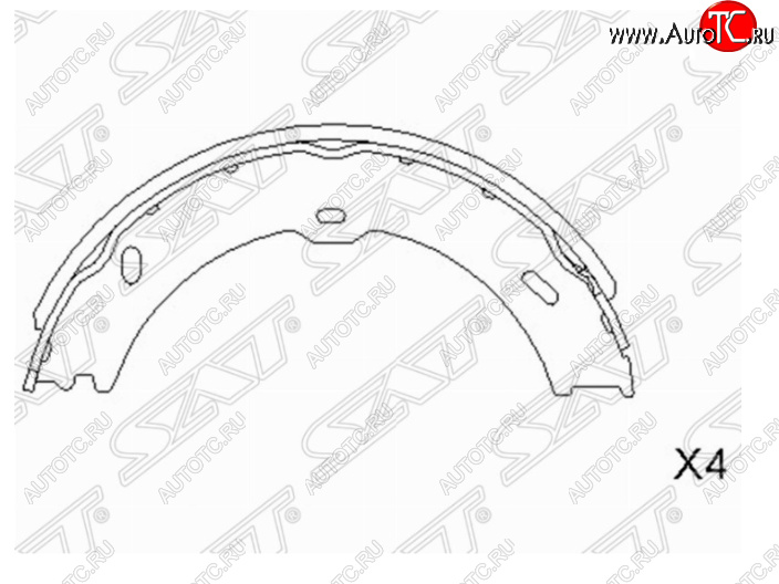 1 599 р. Колодки ручного тормоза SAT  Mercedes-Benz Sprinter  W906 (2006-2013), Volkswagen Crafter  1 (2006-2017)  с доставкой в г. Йошкар-Ола