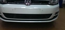 2 099 р. Сетка на бампер Russtal (черная) Volkswagen Golf 7 дорестайлинг, хэтчбэк 5 дв. (2012-2017)  с доставкой в г. Йошкар-Ола. Увеличить фотографию 3