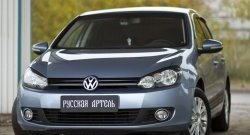 579 р. Реснички на фары RA  Volkswagen Golf  6 (2008-2014) хэтчбэк 5 дв. (Неокрашенные)  с доставкой в г. Йошкар-Ола. Увеличить фотографию 2