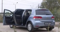 1 899 р. Накладки на порожки RA (комплект)  Volkswagen Golf  6 (2008-2014) хэтчбэк 5 дв.  с доставкой в г. Йошкар-Ола. Увеличить фотографию 2