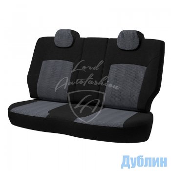 6 449 р. Чехлы для сидений Lord Autofashion Дублин (жаккард) Volkswagen Jetta A6 седан дорестайлинг (2011-2015) (Черный, вставка Ёж Белый)  с доставкой в г. Йошкар-Ола. Увеличить фотографию 2