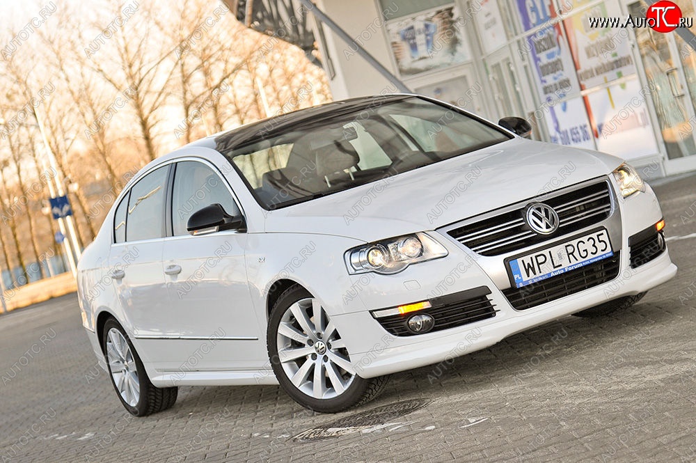 3 449 р. Накладка на передний бампер R-Line Volkswagen Passat B6 седан (2005-2011)  с доставкой в г. Йошкар-Ола