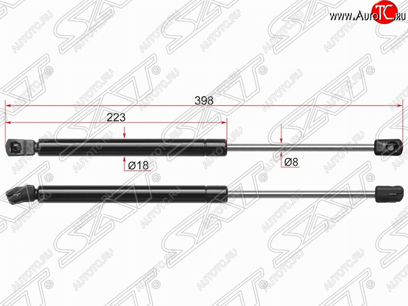 579 р. Газовый упор крышки багажника SAT  Volkswagen Passat  B6 (2005-2010) универсал  с доставкой в г. Йошкар-Ола