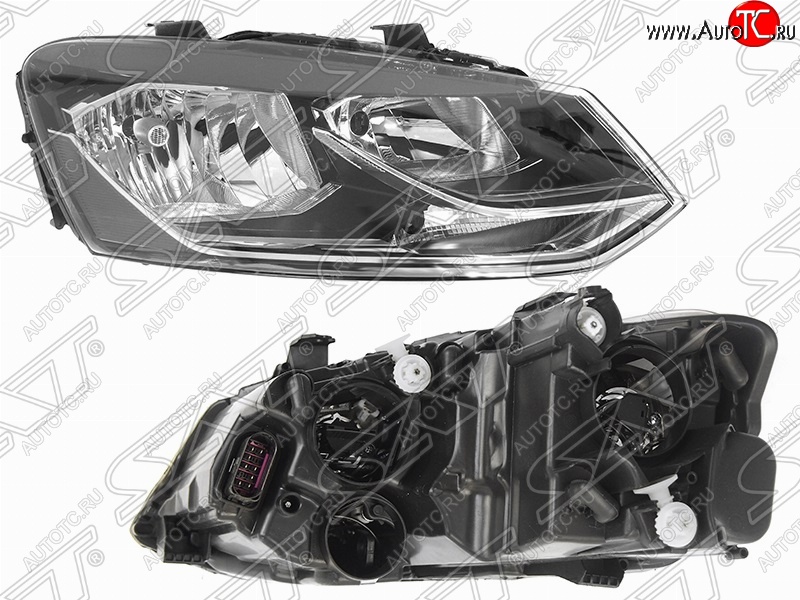 6 599 р. Правая фара SAT  Volkswagen Polo  5 (2015-2020) седан рестайлинг  с доставкой в г. Йошкар-Ола