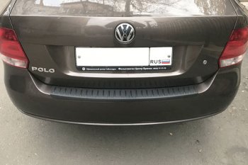 499 р. Защитная накладка заднего бампера Тюн-Авто Volkswagen Polo 5 седан дорестайлинг (2009-2015)  с доставкой в г. Йошкар-Ола. Увеличить фотографию 2