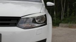 829 р. Реснички RA на фары Volkswagen Polo 5 хэтчбек дорестайлинг (2009-2015) (Неокрашенные)  с доставкой в г. Йошкар-Ола. Увеличить фотографию 2