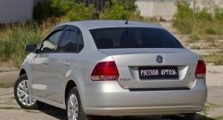 1 099 р. Защитная накладка на задний бампер RA Volkswagen Polo 5 хэтчбек дорестайлинг (2009-2015)  с доставкой в г. Йошкар-Ола. Увеличить фотографию 2