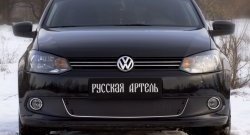 999 р. Зимняя заглушка решетки переднего бампера РА (Highline) Volkswagen Polo 5 хэтчбек дорестайлинг (2009-2015)  с доставкой в г. Йошкар-Ола. Увеличить фотографию 2