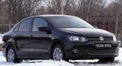 999 р. Зимняя заглушка решетки переднего бампера РА (Highline) Volkswagen Polo 5 хэтчбек дорестайлинг (2009-2015)  с доставкой в г. Йошкар-Ола. Увеличить фотографию 3