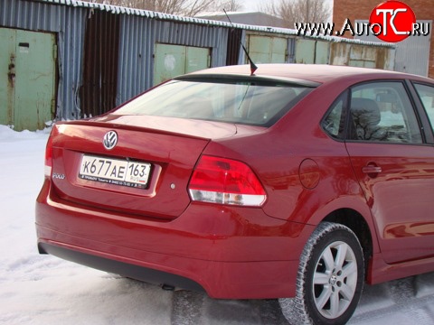 4 199 р. Козырёк на заднее лобовое стекло Sport  Volkswagen Polo  5 (2009-2020) седан дорестайлинг, хэтчбек рестайлинг (Неокрашенный)  с доставкой в г. Йошкар-Ола