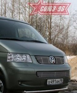 11 249 р. Защита переднего бампера одинарная Souz-96 (d60). Volkswagen Transporter T5 дорестайлинг (2003-2009)  с доставкой в г. Йошкар-Ола. Увеличить фотографию 2