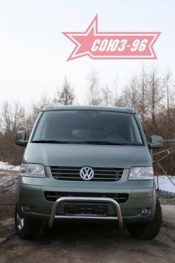 12 959 р. Защита переднего бампера Souz-96 (d60) Volkswagen Transporter T5 дорестайлинг (2003-2009)  с доставкой в г. Йошкар-Ола. Увеличить фотографию 3