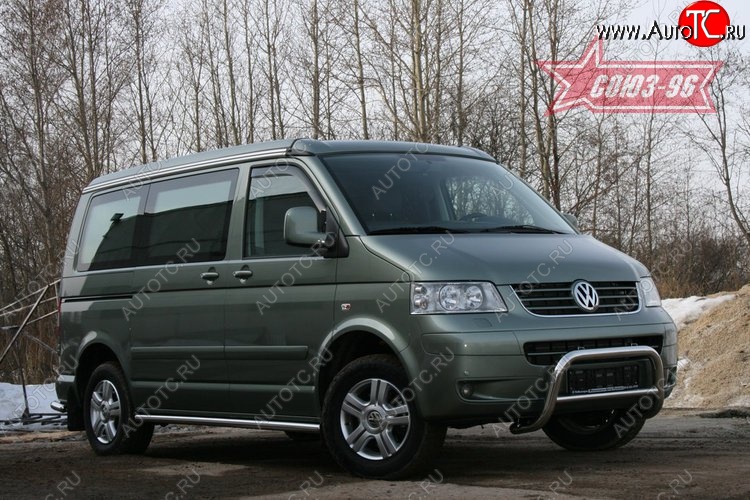 12 959 р. Защита переднего бампера Souz-96 (d60) Volkswagen Transporter T5 дорестайлинг (2003-2009)  с доставкой в г. Йошкар-Ола