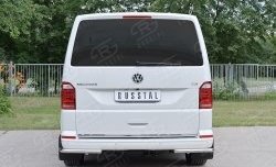 11 999 р. Защита заднего бампера (Ø42 мм, нержавейка, короткая база) SLITKOFF Volkswagen Transporter T6 дорестайлинг (2015-2019)  с доставкой в г. Йошкар-Ола. Увеличить фотографию 4