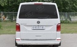 16 699 р. Защита заднего бампера (Ø75x42 мм, нержавейка, короткая база) Russtal Volkswagen Transporter T6 дорестайлинг (2015-2019)  с доставкой в г. Йошкар-Ола. Увеличить фотографию 2