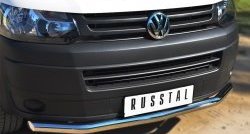 15 799 р. Одинарная защита переднего бампера диаметром 63 мм SLITKOFF Volkswagen Transporter T5 рестайлинг (2009-2015)  с доставкой в г. Йошкар-Ола. Увеличить фотографию 2