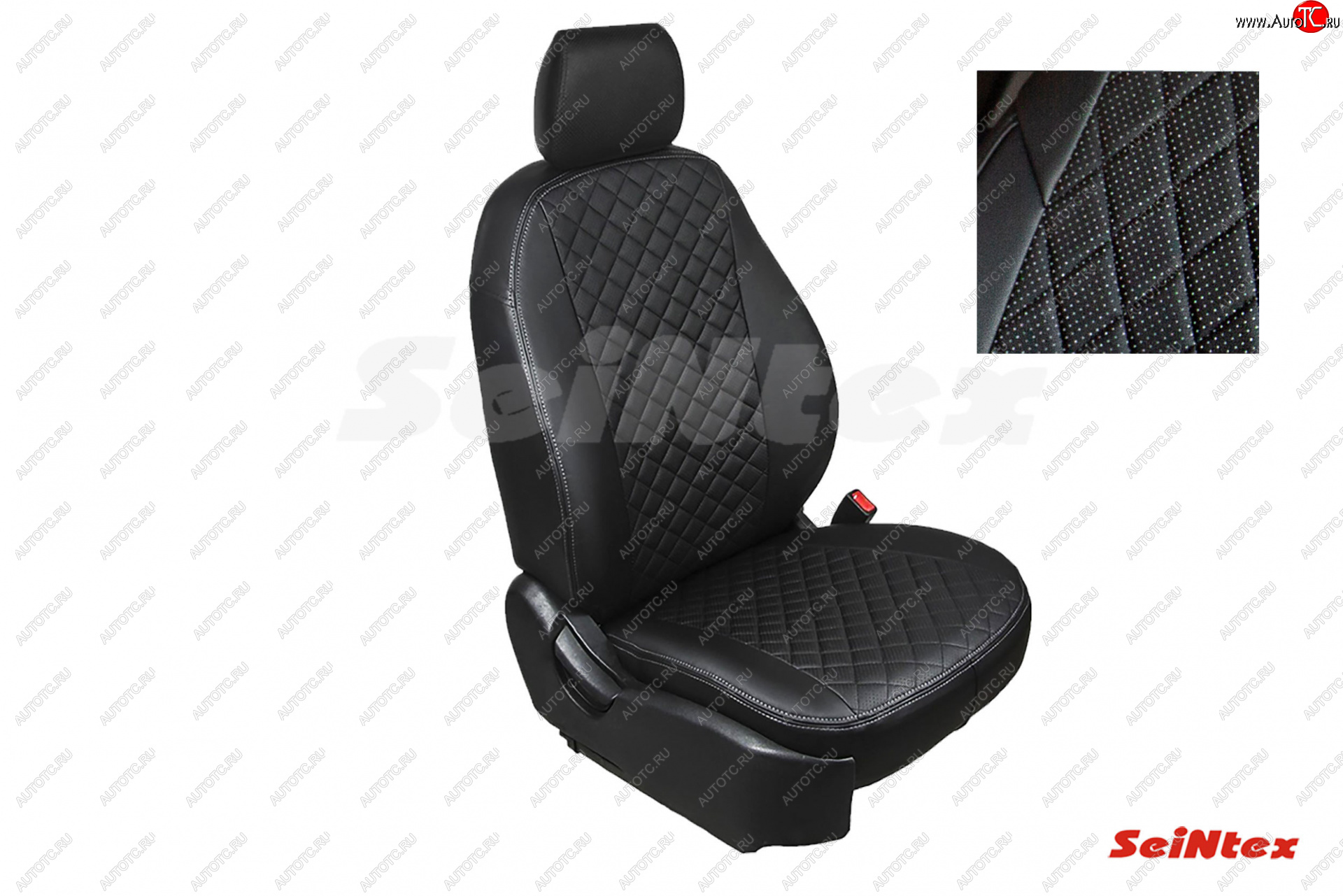 6 699 р. Чехлы для сидений Seintex Ромб (экокожа, Trend, передний подлокотник, airbag)  Volkswagen Tiguan  Mk2 (2016-2022) дорестайлинг, рестайлинг  с доставкой в г. Йошкар-Ола