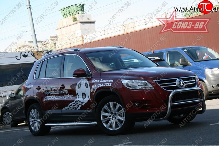 13 229 р. Защита переднего бампера Souz-96 (d60) Volkswagen Tiguan NF дорестайлинг (2006-2011)  с доставкой в г. Йошкар-Ола