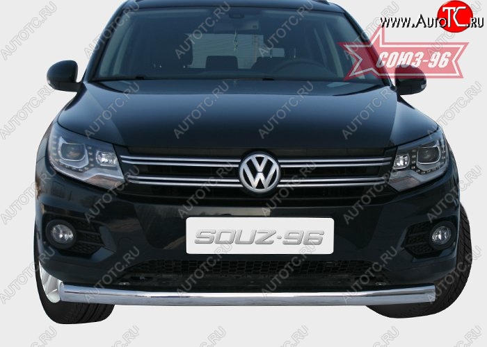 16 064 р. Защита переднего бампера одинарная Souz-96 (d76) Volkswagen Tiguan NF рестайлинг (2011-2017)  с доставкой в г. Йошкар-Ола