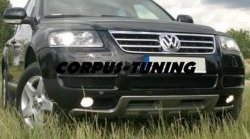 8 349 р. Накладка на передний бампер King Kong v2 Volkswagen Touareg GP рестайлинг (2006-2010) (Неокрашенная)  с доставкой в г. Йошкар-Ола. Увеличить фотографию 3