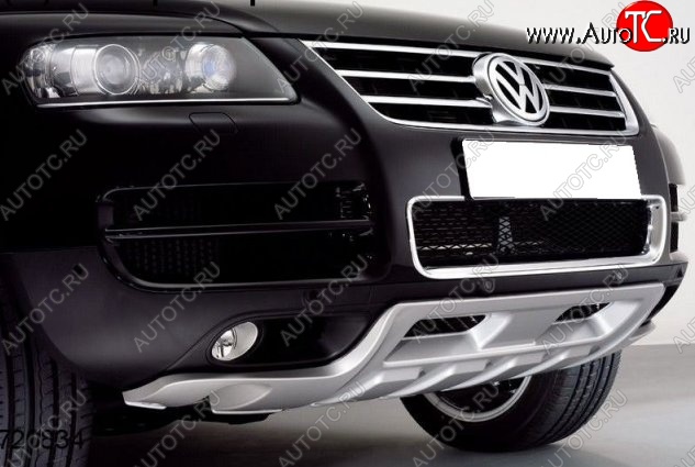 8 349 р. Накладка на передний бампер King Kong v2 Volkswagen Touareg GP рестайлинг (2006-2010) (Неокрашенная)  с доставкой в г. Йошкар-Ола