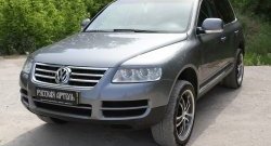 999 р. Реснички на фары RA Volkswagen Touareg GP дорестайлинг (2002-2007) (Неокрашенные)  с доставкой в г. Йошкар-Ола. Увеличить фотографию 5