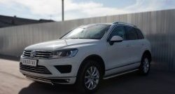 15 649 р. Защита переднего бампера (Ø75х42 мм, нержавейка) Russtal Volkswagen Touareg NF рестайлинг (2014-2018)  с доставкой в г. Йошкар-Ола. Увеличить фотографию 4