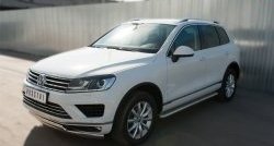 22 749 р. Широкая защита порогов Russtal Volkswagen Touareg NF рестайлинг (2014-2018) (Поверхность листа (вариант 1))  с доставкой в г. Йошкар-Ола. Увеличить фотографию 4