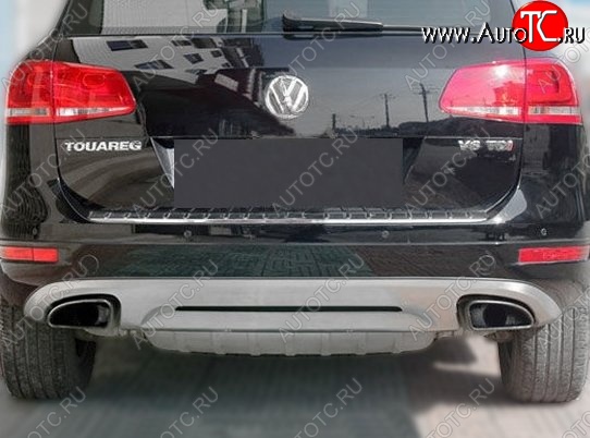 22 499 р. Накладка на задний бампер CT v2 Volkswagen Touareg NF дорестайлинг (2010-2014) (Неокрашенная)  с доставкой в г. Йошкар-Ола