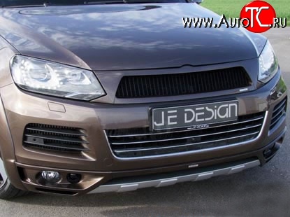 8 149 р. Решётка радиатора Je Design 7P Volkswagen Touareg NF дорестайлинг (2010-2014) (Неокрашенная)  с доставкой в г. Йошкар-Ола