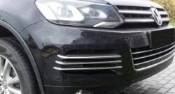 14 399 р. Вставки в боковые воздуховоды перднего бампера СТ Volkswagen Touareg NF дорестайлинг (2010-2014)  с доставкой в г. Йошкар-Ола. Увеличить фотографию 2